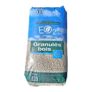 Granulés de bois 100% résineux - EO2 DINplus - SAC 15kg